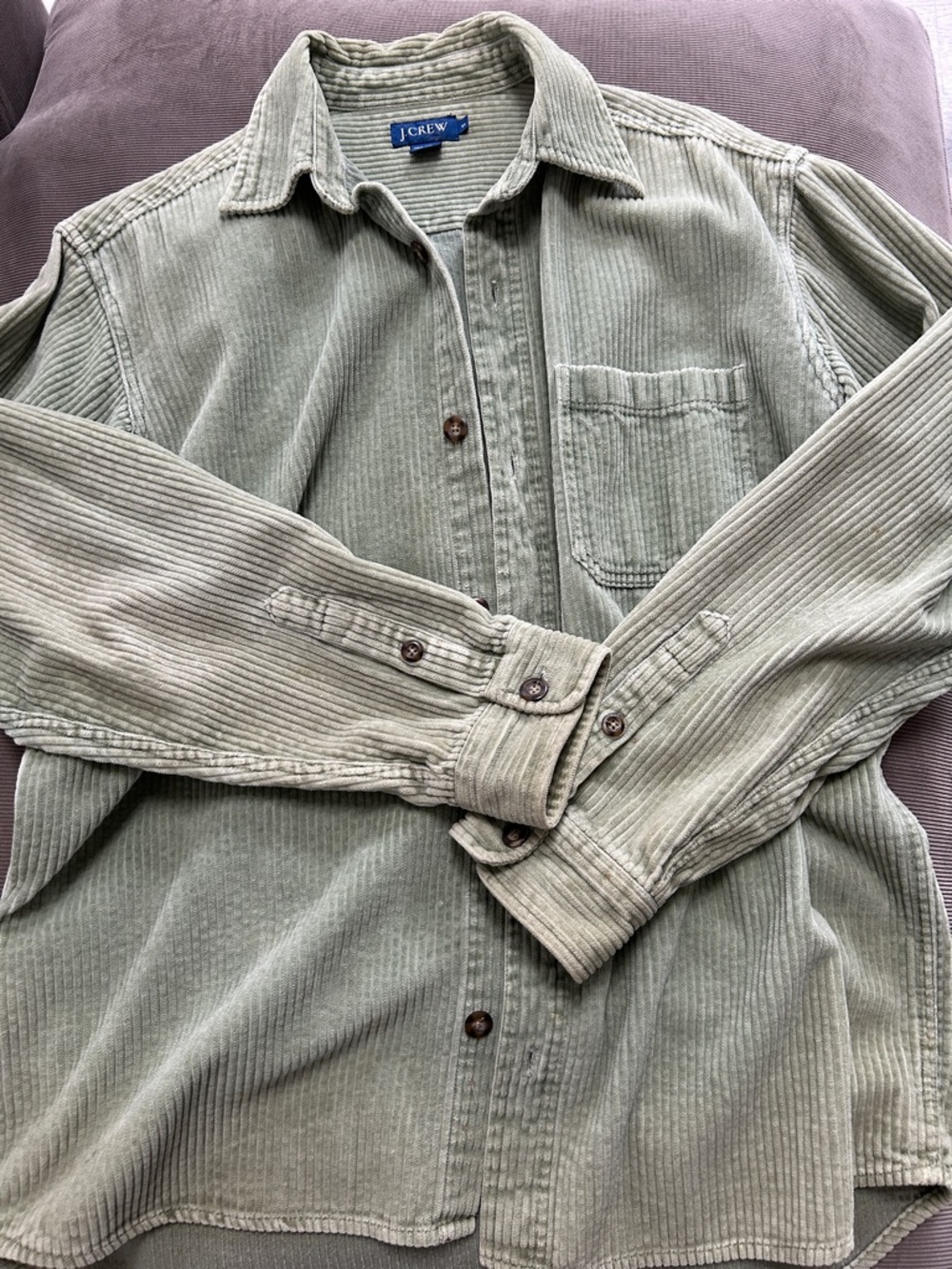 J. Crew Sage Green Corduroy Button-Down Shirt